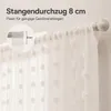 2 Stück Vorhänge mit Pompons Halbtransparent Weiß Voile Produktbild-Vorschau 5