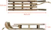 Trineo decorativo de madera natural con cuerda - 46 x 12 cm Vista previa de la imagen del producto 2