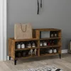 vidaXL Schuhregal Räuchereiche 102x36x60 cm Holzwerkstoff - Produktbild-Vorschau 7