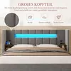 Polsterbett 180x200 cm mit LED, Bettkasten & USB – Samtbett Produktbild-Vorschau 5