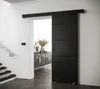Schiebetür mit schwarzem Griff SALOME 4 - 70 cm, schwarz Produktbild-Vorschau 1