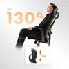 A man sitting in an ergonomic office chair, with diagrams indicating adjustable angles and height. Anteprima dell’immagine prodotto