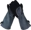 40 cm lange Grillhandschuhe aus Leder zum Kochen und Produktbild-Vorschau 2