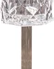 A close-up of a crystal-like lampshade and its metallic stem. Produktbild-Vorschau