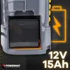 Close-up of a battery compartment of a sprayer, showing the battery and a charging icon. Produktbild-Vorschau