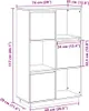 vidaXL Highboard 74x35x117 cm masivní borovicové dřevo Náhled obrázku produktu 8