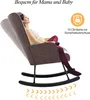 Schaukelstuhl Patchwork-Stuhl mit Metallrahmen und Holzfuß, Produktbild-Vorschau 6