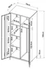 Kleiderschrank ’Seinäjoki’ 180x76x50 cm Stahl Weiß Produktbild-Vorschau 7