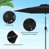 Parasol COSTWAY φ230cm, parasol de jardin avec manivelle et Voir les images du produit 5
