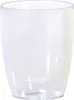 A clear plastic plant pot with a raised inner base. Produktbild-Vorschau