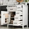 Umyvadlová skříňka s keramickým umyvadlem 76 x 46 x 90 cm, Náhled obrázku produktu 1