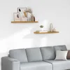 vidaXL Wandregal 2 stk. Beige 80 x 23,5 x 3,8 cm Produktbild-Vorschau 2