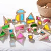 TickiT Jeu de cubes arc-en-ciel - Jouets en bois 24 pièces Voir les images du produit 3