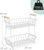 Relaxdays 4052025852931, Bílá, Železo, Dřevo, Košík, Náhled obrázku produktu 4