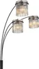 Globo Lighting Stehleuchte Metall schwarz matt, Glasstäbe Produktbild-Vorschau 2
