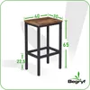 Hoker ciemny brąz taboret do kuchni zestaw 2 szt 40x30x65 I Podgląd zdjęcia produktu 7