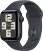 A smartwatch with a dark gray band and a black casing is displayed against a white background. Voir les images du produit