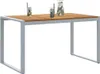 vidaXL Gartentisch Grau 140 x 80 x 75 cm Massivholz Akazie Produktbild-Vorschau 3