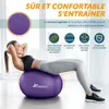 TRESKO Gym lopta (fialová, 75 cm) s pumpou Fitness lopta Náhľad obrázku produktu 3