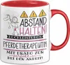 Pferdetherapeutin Tasse Geschenk Lustig Abstand Halten Produktbild-Vorschau 1