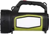 A black and green flashlight is shown against a white background. Podgląd zdjęcia produktu