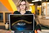 MuchoWow® Laptop Aufkleber Sticker Cover Frau - Augen - Produktbild-Vorschau 5