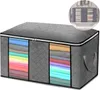 Grand meuble de rangement pour literie et vêtements, gris, Voir les images du produit 11