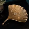 riess-ambiente Dekorative Schale GINKGO 35cm gold Metall Produktbild-Vorschau 1