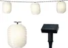 LED Solar Lichterkette Lampions 4,5m Nylon Weiß / Warmweiß Produktbild-Vorschau 5