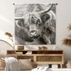 MuchoWow® Wandteppich Wandbehang Schottisches Hochlandrind Produktbild-Vorschau 6