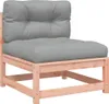 vidaXL Gartensofa ohne Armlehnen mit Kissen und Hocker Produktbild-Vorschau 6