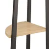 Eckregal mit 5 Böden Hellbraun und Schwarz 45,5x31,5x180 cm Produktbild-Vorschau 1