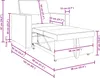 A diagram showing the dimensions of a sofa bed. Anteprima dell’immagine prodotto