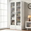 Vetrina a giorno in vetro con 2 cassetti, ideale per sala Anteprima dell’immagine prodotto 1