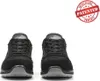 A pair of black safety shoes shown from the front. Voir les images du produit