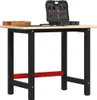 vidaXL Banco da lavoro 100x60x81,5 cm in legno massiccio di Anteprima dell’immagine prodotto 2
