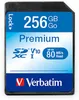 A close-up, studio shot of a Verbatim SDXC memory card against a white background. Produktbild-Vorschau