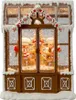 Peperkoekhuis sneeuwlantaarn 21.5x16.5cm led bruin Productafbeelding-voorbeeld 1