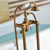 Freistehende Retro-Badewannenarmatur FLORINA altgold Produktbild-Vorschau 2