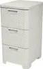 Komoda s 3 zásuvkami 3x14l RATTAN Style - krémová Náhľad obrázku produktu 2