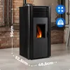 Pelletkachel THUNDER VAYNE-BLACK 13 kW met watermantel, Productafbeelding-voorbeeld 2