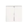 A product shot of a white electrical switch. Produktbild-Vorschau