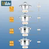Vilde | Kochtopf Set 4-teilig - mit Glasdeckeln - 1 / 1,75 Produktbild-Vorschau 5