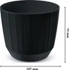 Doniczka RYFO 10,7 cm - Kolor: antracytowy Podgląd zdjęcia produktu 2