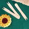 Houten prikkers voor snacks en frietjes, 8,5 cm, 50 stuks. Productafbeelding-voorbeeld 4