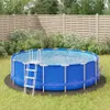vidaXL Pool-Bodentuch Hellgrau Ø428 cm Polyester Geotextil Produktbild-Vorschau 2