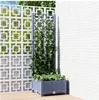 vidaXL Fioriera con traliccio Grigio scuro 40x40x121,5 cm Anteprima dell’immagine prodotto 2