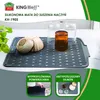 A silicone dish drying mat with bowls and glasses on it, with promotional text and images at the bottom. Náhľad obrázku produktu