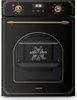 A black built-in oven with gold accents, shown from the front. Podgląd zdjęcia produktu