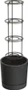 A black planter with a tomato cage stand. Produktbild-Vorschau